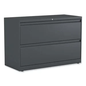 Lateral File, 2 Legal/Letter-Size File Drawers, Charcoal, 42″ x 18.63″ x 28″