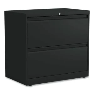 Lateral File, 2 Legal/Letter-Size File Drawers, Black, 42″ x 18.63″ x 28″