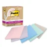 100% Recycled Paper Super Sticky Notes, 3″ x 3″, Wanderlust Pastels, 70 Sheets/Pad, 5 Pads/Pack