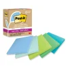 100% Recycled Paper Super Sticky Notes, 3″ x 3″, Oasis, 70 Sheets/Pad, 5 Pads/Pack
