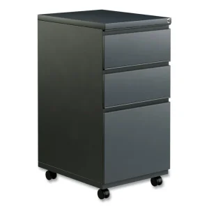 File Pedestal With Full-Length Pull, Left Or Right, 3-Drawers: Box/box/file, Legal/letter, Charcoal, 14.96″ X 19.29″ X 27.75″