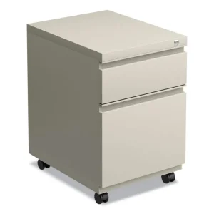 File Pedestal With Full-Length Pull, Left Or Right, 2-Drawers: Box/file, Legal/letter, Putty, 14.96″ X 19.29″ X 21.65″