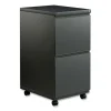 File Pedestal With Full-Length Pull, Left Or Right, 2-Drawers: Box/file, Legal/letter, Charcoal, 14.96″ X 19.29″ X 21.65″