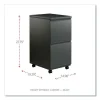 File Pedestal With Full-Length Pull, Left Or Right, 2-Drawers: Box/file, Legal/letter, Charcoal, 14.96″ X 19.29″ X 21.65″ - Image 2