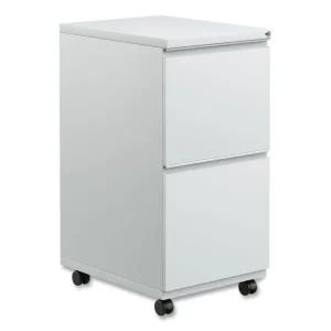 File Pedestal With Full-Length Pull, Left Or Right, 2 Legal/letter-Size File Drawers, Light Gray, 14.96″ X 19.29″ X 27.75″