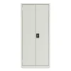 Fully Assembled Storage Cabinets, 3 Shelves, 30″ x 15″ x 66″, Light Gray