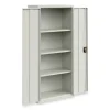 Fully Assembled Storage Cabinets, 3 Shelves, 30″ x 15″ x 66″, Light Gray - Image 2