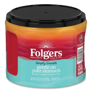 Simply Smooth Ground Coffee, Gentle On Your Stomach, 27 oz Canister