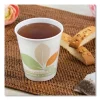 Bare Eco-Forward PLA Paper Hot Cups, 10 oz, Leaf Design, White/Green/Orange, 50/Bag, 20 Bags/Carton - Image 3