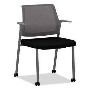 Cipher Mesh Back Guest Chair, 24.25″ x 24.13″ x 33.5″, Black Seat, Charcoal Back, Charcoal Base, Ships in 7-10 Business Days